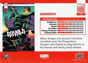 2018-19 Upper Deck Marvel Annual #70 Gorgon Back