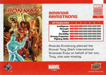 2018-19 Upper Deck Marvel Annual #72 Amanda Armstrong Back