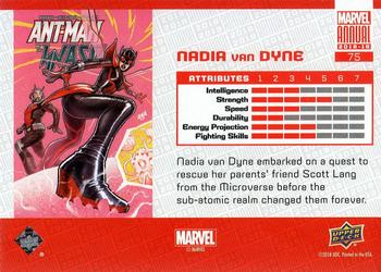 2018-19 Upper Deck Marvel Annual #75 Nadia Van Dyne Back