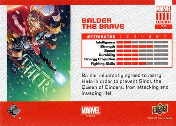 2018-19 Upper Deck Marvel Annual #78 Balder The Brave Back
