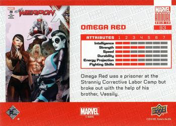 2018-19 Upper Deck Marvel Annual #93 Omega Red Back
