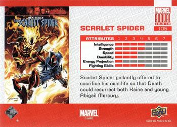 2018-19 Upper Deck Marvel Annual #105 Scarlet Spider Back