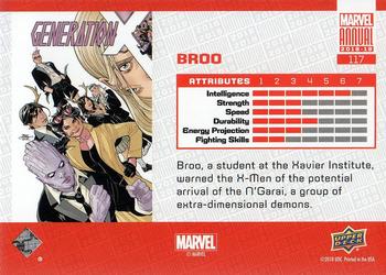 2018-19 Upper Deck Marvel Annual #117 Broo Back