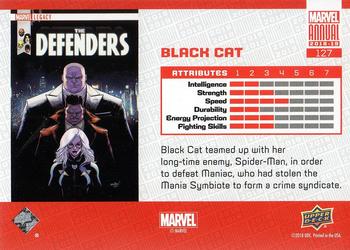 2018-19 Upper Deck Marvel Annual #127 Black Cat Back
