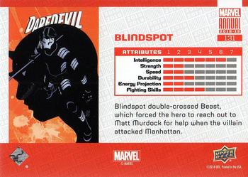 2018-19 Upper Deck Marvel Annual #131 Blindspot Back
