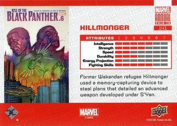2018-19 Upper Deck Marvel Annual #141 Killmonger Back