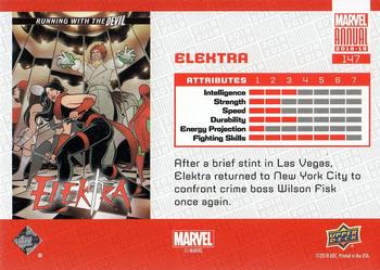 2018-19 Upper Deck Marvel Annual #147 Elektra Back