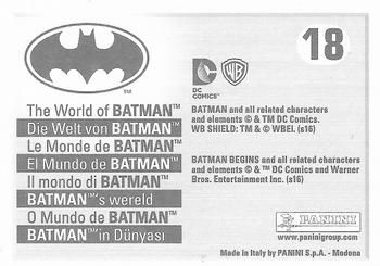 2016 Panini The World of Batman Stickers #18 Batman Begins Back