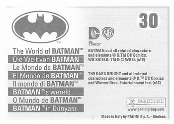 2016 Panini The World of Batman Stickers #30 The Dark Knight Back