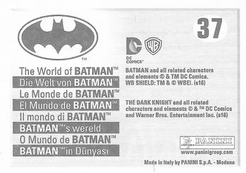 2016 Panini The World of Batman Stickers #37 The Dark Knight Back