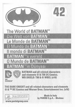2016 Panini The World of Batman Stickers #42 The Dark Knight Back