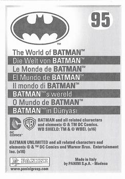 2016 Panini The World of Batman Stickers #95 Batman Unlimited Back