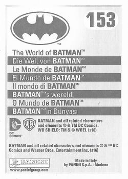 2016 Panini The World of Batman Stickers #153 Batman Back