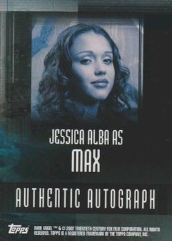 2002 Topps Dark Angel - Autographs #NNO Jessica Alba Back