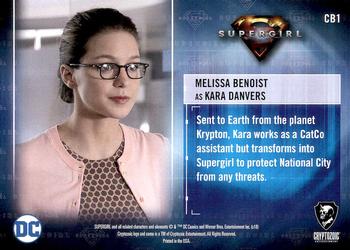 2018 Cryptozoic Supergirl Season 1 - Character Bios #CB1 Melissa Benoist as Kara Danvers Back