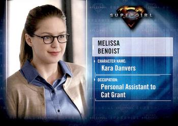 2018 Cryptozoic Supergirl Season 1 - Character Bios #CB1 Melissa Benoist as Kara Danvers Front