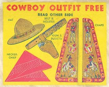 1933 Gum Inc. Wild West Series (R172) #25 Cowboy Outfit Free Front