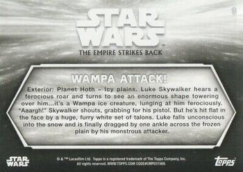 2019 Topps Star Wars Black & White: The Empire Strikes Back #3 Wampa Attack! Back