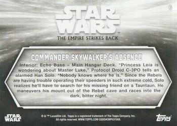 2019 Topps Star Wars Black & White: The Empire Strikes Back #6 Commander Skywalker's Absence Back