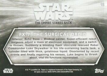2019 Topps Star Wars Black & White: The Empire Strikes Back #12 FX-7, The Surgical Droid Back