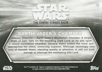 2019 Topps Star Wars Black & White: The Empire Strikes Back #18 Darth Vader's Chamber Back