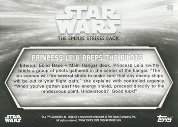 2019 Topps Star Wars Black & White: The Empire Strikes Back #23 Princess Leia Preps the Pilots Back
