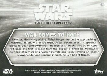 2019 Topps Star Wars Black & White: The Empire Strikes Back #29 War Comes to Hoth Back