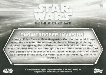 2019 Topps Star Wars Black & White: The Empire Strikes Back #32 Snowtrooper Invasion Back