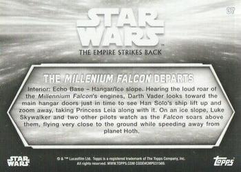 2019 Topps Star Wars Black & White: The Empire Strikes Back #37 The Millennium Falcon Departs Back