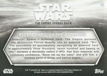 2019 Topps Star Wars Black & White: The Empire Strikes Back #38 Escape through the Asteroids Back