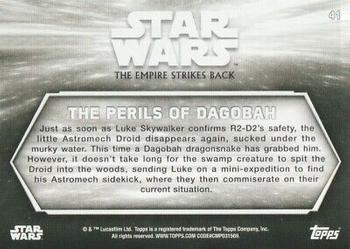 2019 Topps Star Wars Black & White: The Empire Strikes Back #41 The Perils of Dagobah Back