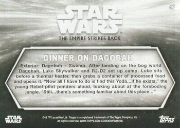 2019 Topps Star Wars Black & White: The Empire Strikes Back #47 Dinner on Dagobah Back