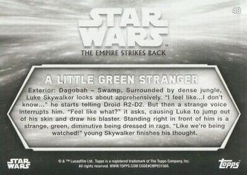 2019 Topps Star Wars Black & White: The Empire Strikes Back #48 A Little Green Stranger Back