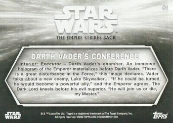 2019 Topps Star Wars Black & White: The Empire Strikes Back #51 Darth Vader's Conference Back