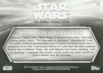 2019 Topps Star Wars Black & White: The Empire Strikes Back #55 Jedi Master Yoda Revealed Back