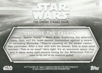 2019 Topps Star Wars Black & White: The Empire Strikes Back #57 Outside the Falcon Back