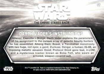 2019 Topps Star Wars Black & White: The Empire Strikes Back #67 Darth Vader's Instructions Back
