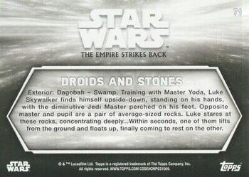 2019 Topps Star Wars Black & White: The Empire Strikes Back #71 Droids and Stones Back