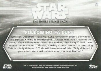 2019 Topps Star Wars Black & White: The Empire Strikes Back #73 Following Failure Back
