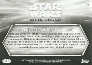 2019 Topps Star Wars Black & White: The Empire Strikes Back #76 Accepting Captain Needa's Apology Back