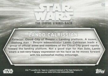 2019 Topps Star Wars Black & White: The Empire Strikes Back #82 Lando Calrissian Back