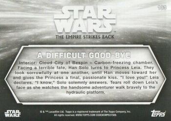 2019 Topps Star Wars Black & White: The Empire Strikes Back #103 A Difficult Good-Bye Back