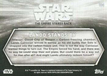 2019 Topps Star Wars Black & White: The Empire Strikes Back #104 Lando Stands By Back