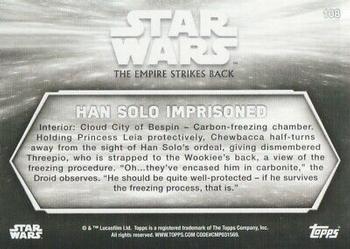 2019 Topps Star Wars Black & White: The Empire Strikes Back #108 Han Solo Imprisoned Back