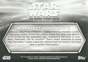 2019 Topps Star Wars Black & White: The Empire Strikes Back #110 In Perfect Hibernation Back