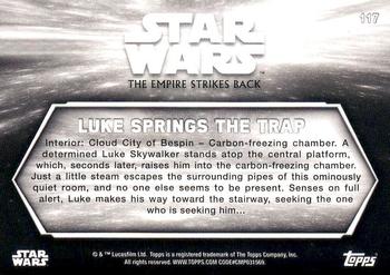 2019 Topps Star Wars Black & White: The Empire Strikes Back #117 Luke Springs the Trap Back