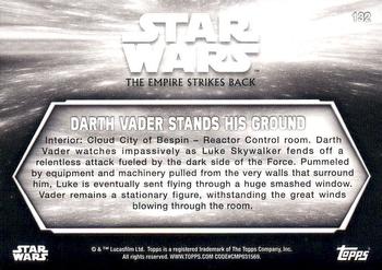 2019 Topps Star Wars Black & White: The Empire Strikes Back #132 Darth Vader Stands his Ground Back