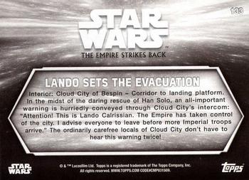 2019 Topps Star Wars Black & White: The Empire Strikes Back #133 Lando sets the Evacuation Back
