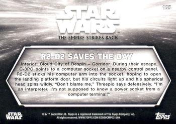 2019 Topps Star Wars Black & White: The Empire Strikes Back #135 R2-D2 Saves the Day Back