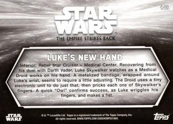 2019 Topps Star Wars Black & White: The Empire Strikes Back #148 Luke's New Hand Back